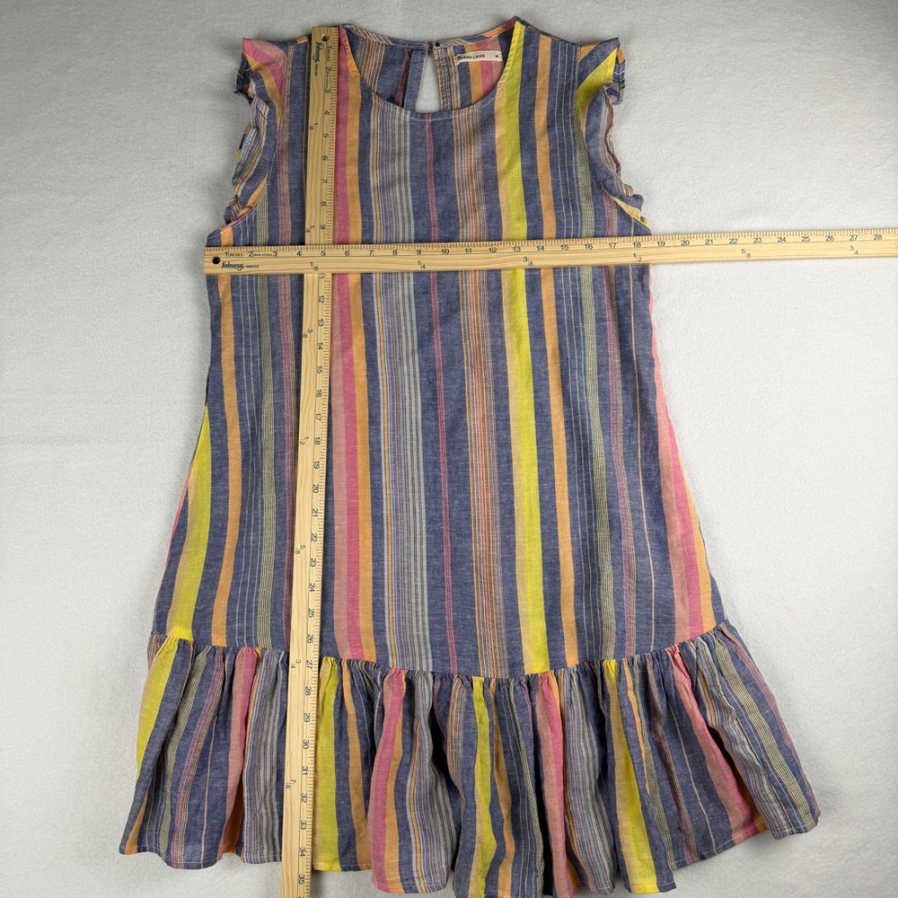 Marine Layer Women's Laney Stripe Flutter Sleeve Mini Dress Multi Medium - Picture 4 of 9